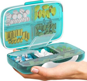 Large Travel Pill Box – 8 large compartments